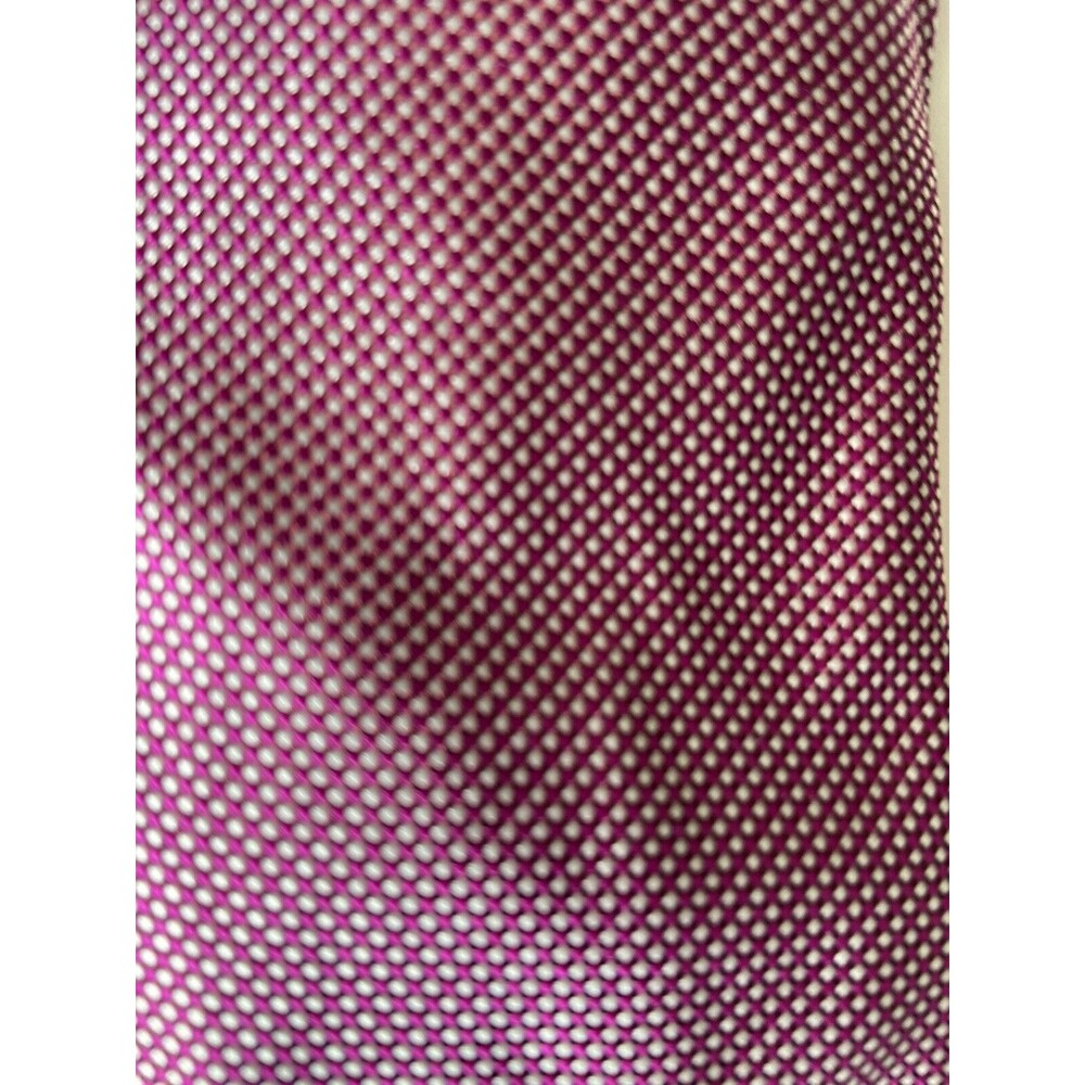 Allea Milano Silk Necktie Red White Micro Check Italian Italy Career Business - Picture 2 of 5